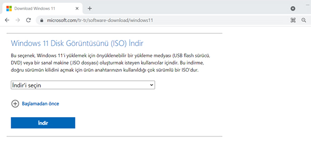 Windows 11 ISO indirme, Microsoft'un kendi sitesinden Windows 11 iso dosyasını indirebilirsiniz.