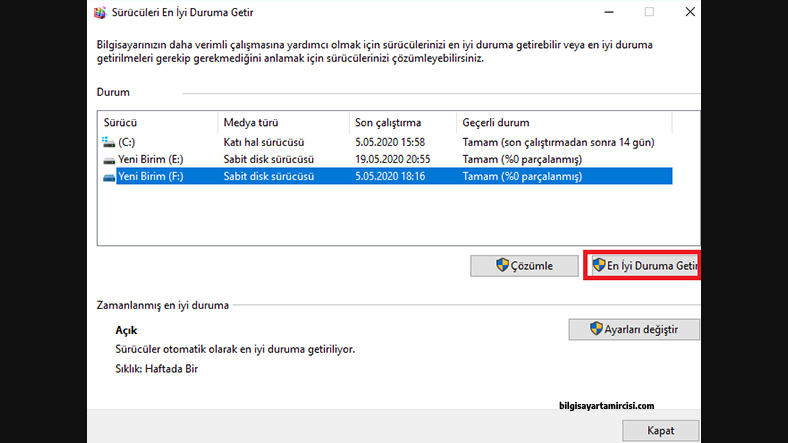 Disk birleştirme Windows 10 resimli anlatım ile bilgisayarınızın performansını artırabilirsiniz. Detaylar konumuzda.