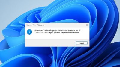Windows 11 sistem geri yükleme kullanımı (Videolu)